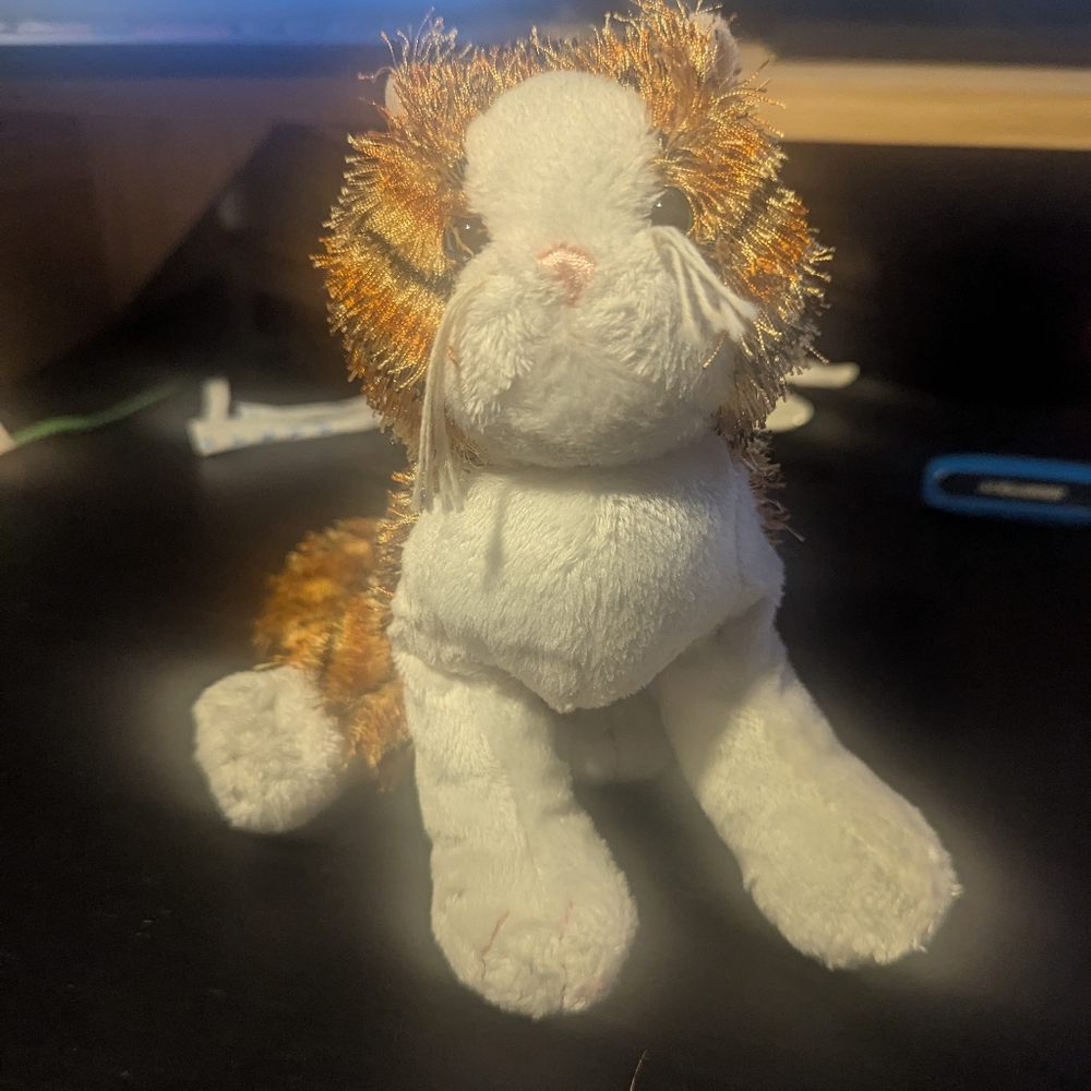 GANZ Webkinz Striped Alley Cat Plush Stuffed Animal w/Orange and Black Fur 8"
